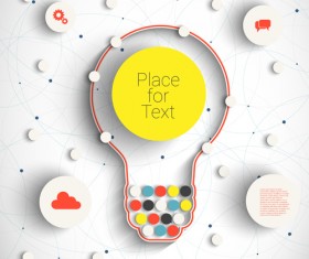 Place network infographics template vectors 03