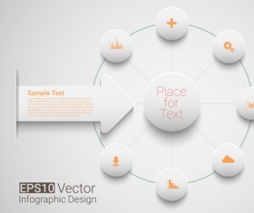 Place network infographics template vectors 04