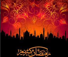 Ramadan kareem Eid vector background 02