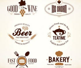 Restaurant food menu logos vector design 02