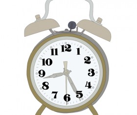 Retro alarm clock design material vector 03