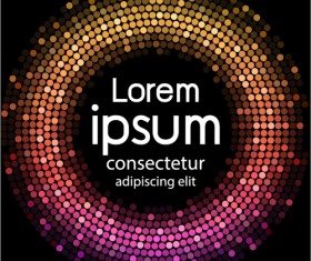 Round neon light vector background 01
