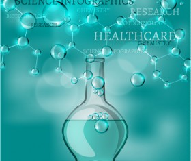 Science with healthcare infographic template vector 05