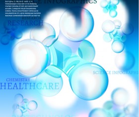 Science with healthcare infographic template vector 06