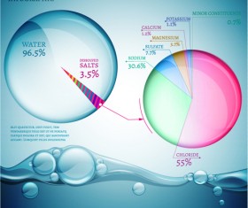 Sea water composition infographic vector 01
