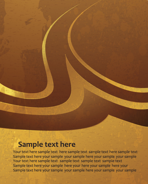 Simple gold art background vector 01