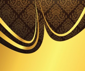 Simple gold art background vector 02