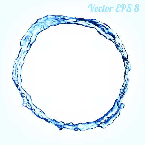 Splash blue water vector background 01