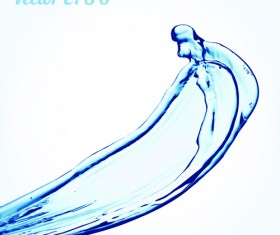 Splash blue water vector background 02