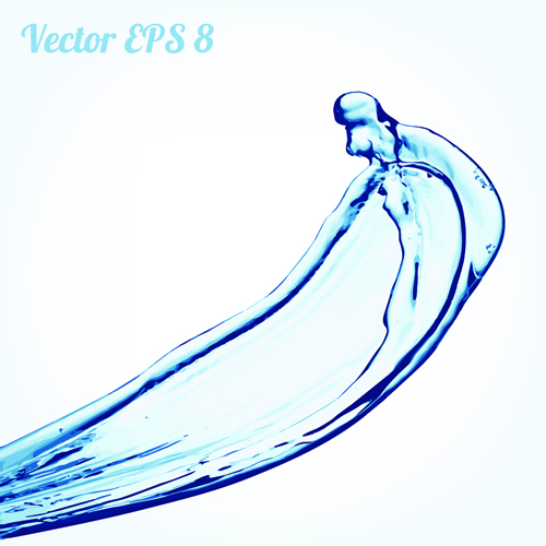 Splash blue water vector background 02