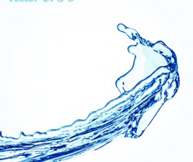 Splash blue water vector background 03