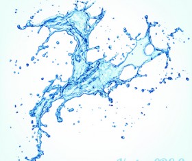 Splash blue water vector background 04