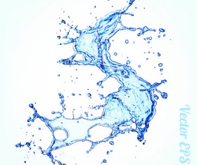 Splash blue water vector background 05