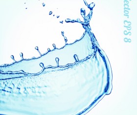 Splash blue water vector background 06