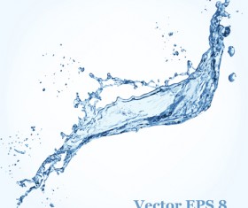 Splash blue water vector background 08