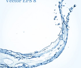 Splash blue water vector background 11