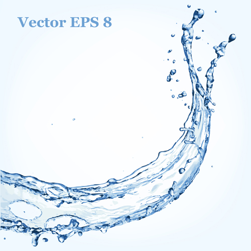 Splash blue water vector background 11