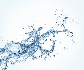 Splash blue water vector background 12
