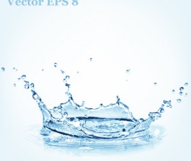 Splash blue water vector background 13