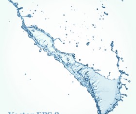 Splash blue water vector background 14