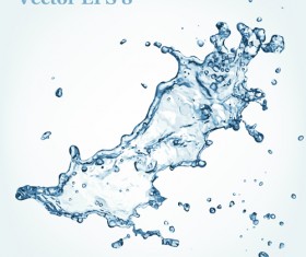 Splash blue water vector background 15