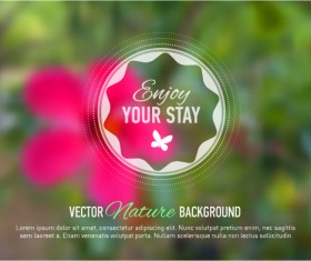 Summer flower with blurred background vector 01