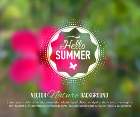Summer flower with blurred background vector 02