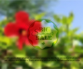 Summer flower with blurred background vector 03
