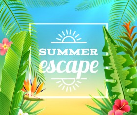 Summer holiday happy beach background vector 02
