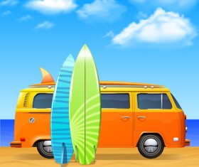 Summer holiday happy beach background vector 05