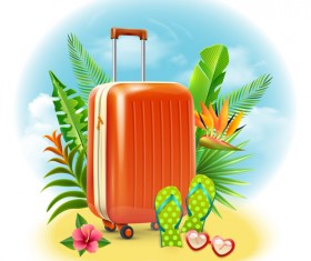 Summer holiday happy beach background vector 06