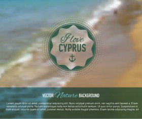 Summer sea blurs background vector material 03
