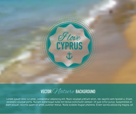 Summer sea blurs background vector material 04