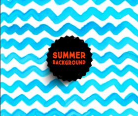 Summer watercolor pattern vector material 02