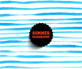 Summer watercolor pattern vector material 03