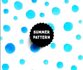 Summer watercolor pattern vector material 05