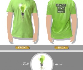 T-shirt front and back creative design vector set 06