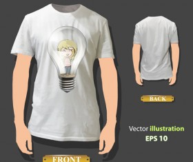 T-shirt front and back creative design vector set 15