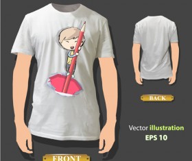 T-shirt front and back creative design vector set 16
