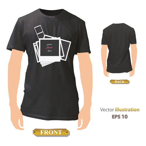 T-shirt front and back creative design vector set 18