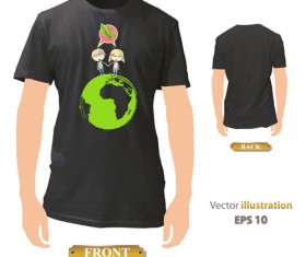 T-shirt front and back creative design vector set 22