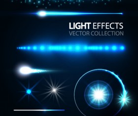 Tech light effects vector design 03