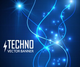 Tech light effects vector design 04