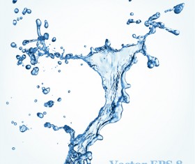 Transparent water splash effect vector background 04