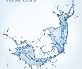 Transparent water splash effect vector background 06