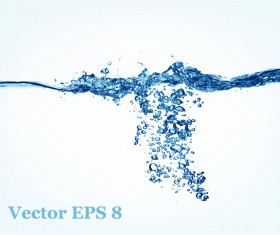 Transparent water splash effect vector background 10