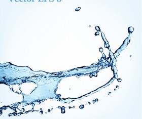 Transparent water splash effect vector background 11