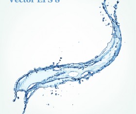 Transparent water splash effect vector background 14