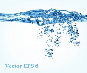 Transparent water splash effect vector background 20