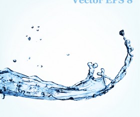 Transparent water splash effect vector background 22